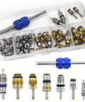 40 Piece Car Air Conditioning Valve Core Kit With Aluminum Brass Cores For R12 R134a Automotive Systems Valve Stem Repair