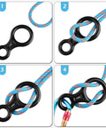 Lightweight 35kN Aluminum Figure 8 Descender Rigging Plate Red 2 Pack For Rappel And Climbing, Aviation Grade A7075