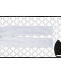 Big 48x28 Inch Ironing Mat Pad With 3mm Padding And Silicone Iron Rest For Steam Pressing On Tabletop Or Bed White Tiles Pattern