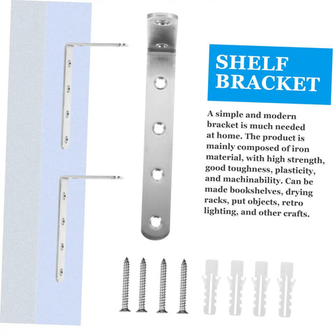 4 Pack Heavy Duty Right Angle Shelf Brackets Outside Corner Wall Mounts Built To Lift Serious Weight Steel L Brackets with screws.