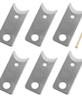 Six stainless steel replacement guillotine nail trimmer blades for dog nails 6 pack with nail pin, DIY grooming clip blades.