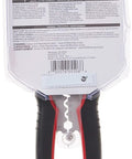Back view of ArmorEdge 3 In 1 Wire Stripper Crimper Cutter packaging with ergonomic handles visible