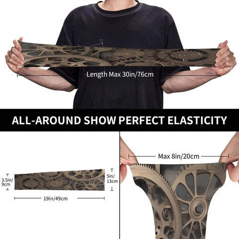 Steampunk Mechanical Gears Arm Sleeves Keep You Chill And Covered Up All Day Long With Smooth Ice Silk Material For Major Sun Protection While Cycling Hiking Or Just Hanging By The Beach
