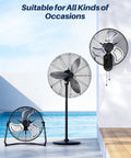 Magnetic Portable Misting System With Rechargeable 6000mAh Pump for Outdoor Cooling on various fans near a pool