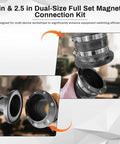 Magnetic dust-collection fittings kit for 4-inch and 2.5-inch hoses; metal flange adapters with bolt holes
