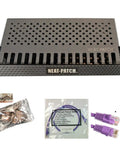 Mini 1U Low Profile Cable Management Kit 10 Pack With 240 CAT6 Patch Cables 1Ft Purple for clean data racks and server rooms.