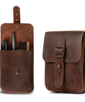 Full Grain Leather Holster Pouch Belt Clip Wallet Bag For Coins Change Headphones And Small Personal Items Handcrafted Durable Waist Pack In Bourbon Brown Durable Everyday Carry Belt Pouch For Travel Hiking Camping And Daily Use