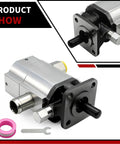 16GPM 2 Stage 3000 PSI Hydraulic Log Splitter Pump Aluminum Gear Drive For Wood Splitting Heavy Duty High Flow Power Unit