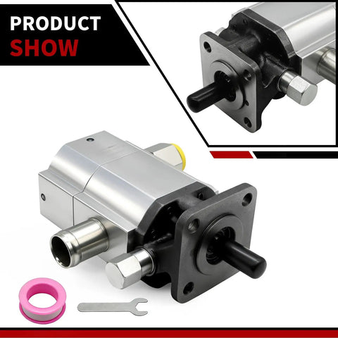 16GPM 2 Stage 3000 PSI Hydraulic Log Splitter Pump Aluminum Gear Drive For Wood Splitting Heavy Duty High Flow Power Unit