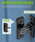 Heavy Duty 90 Degree Gate Latch For Barn Doors And Sliding Doors, Flip Latch Bolt Lock In Zinc Alloy With Matte Black Finish