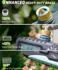 Three Zone Lawn Water Timer With Brass Inlet And Outlet, Independent Scheduling For Each Zone, IP65 Waterproof Sprinkler Timer