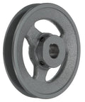 Heavy Duty Cast Iron Single Groove V Belt Sheave Five Eighth Inch Bore Five Point Two Five Outer Diameter Bored To Size Web Pulley