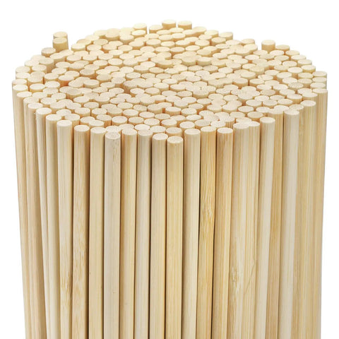 Make Your Next Craft Project A Real Deal Game Changer With These Top Shelf Unfinished Wooden Dowel Rods And Art And Craft Supplies, bamboo dowel rods stacked.