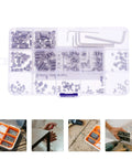 Stainless Steel Socket Grub Screws Kit With 240 Piece Assortment, Allen Head And Hex Socket Drive Set Screws in plastic case