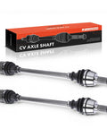 Heavy Duty Front CV Axle Shaft Assembly Set For Polaris Ranger Crew And Brutus Utv Bolt Right On Quick Swap Get Back Out Kicking Dust Smooth Ride Oem Direct Fit All Terrain, showing two steel axles with protective boots.