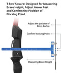 All In One Archery Bow String Nocking Points Kit With Buckle Pliers And T Shape Bow Square For Easy Install Includes Ruler