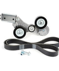 Drive Belt Tensioner Assembly Kit with Pulley and Serpentine Belt for GM 2.4L L4 cars includes replacement parts 12663047 7PK1290