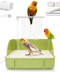 Indoor Bird Bath With Pump For Parakeets And Small To Medium Birds, Large Shower Fountain With Running Water, Easy Bath Station