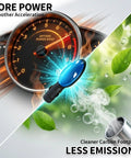 Gas Saver And Fuel Sync Device For Cars And Trucks Enhance Fuel Economy And Throttle Response Easy Plug In Automotive Fuel Saver For All Vehicles Save More Gas Per Tank With This Practical Fuel Efficiency Upgrade shown with tachometer and eco-friendly imagery