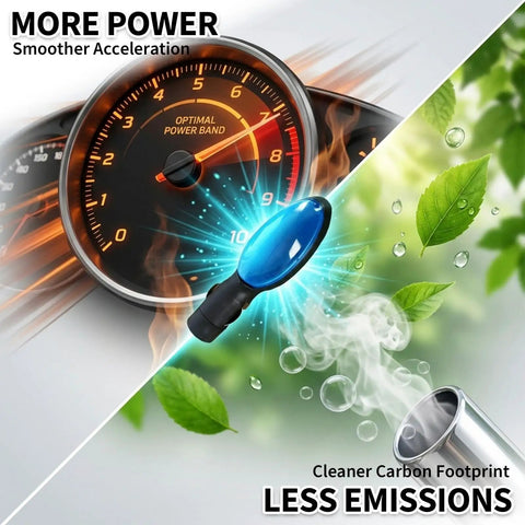 Gas Saver And Fuel Sync Device For Cars And Trucks Enhance Fuel Economy And Throttle Response Easy Plug In Automotive Fuel Saver For All Vehicles Save More Gas Per Tank With This Practical Fuel Efficiency Upgrade shown with tachometer and eco-friendly imagery