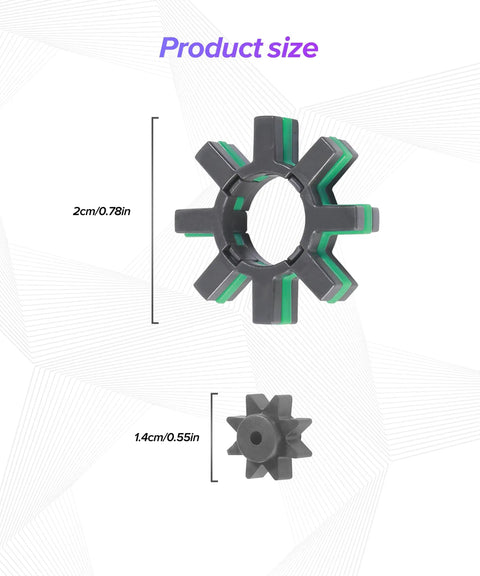 2Pcs Steering Damper Kit For Electric Power Steering Motor Shaft With Durable Rubber Abs Spacers Automotive Replacement product sizes shown