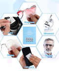 Front view of JIYIN lens cleaning tissue pack, 700 sheets in 14 booklets, for microscope, camera lenses, glasses.