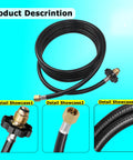 12 Foot Propane Torch Hose With G3/8-19 Left Hand Thread Heavy Duty Weed Burner Flame Hose Replacement O Ring Included
