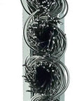 Side view of 10 Inch Cable Twist Knot Wire Wheel Kit With 0.023 Inch Steel Fill And Three Quarter Inch Arbor for rust removal.