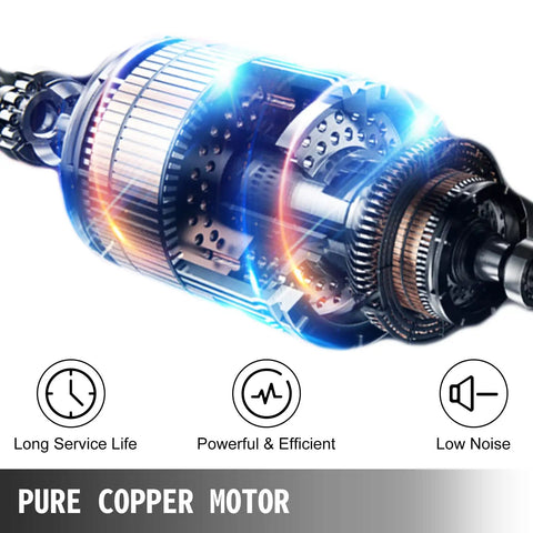 Close-up of the Pure Copper Motor in Happybuy Portable Electric Rebar Bender showcasing efficient design and low noise features.