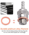 N3 Glow Plug RC Pack For 1 By 8 And 1 By 10 Nitro Engines, Hot Glow Plug No 3, with washer, metal and iridium material
