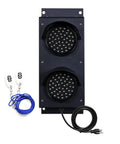 Industrial LED Traffic Stop Light With 4 Inch Lens Dual Red Green Color Dock Bay Indicator 12V DC or 24V DC Power Required