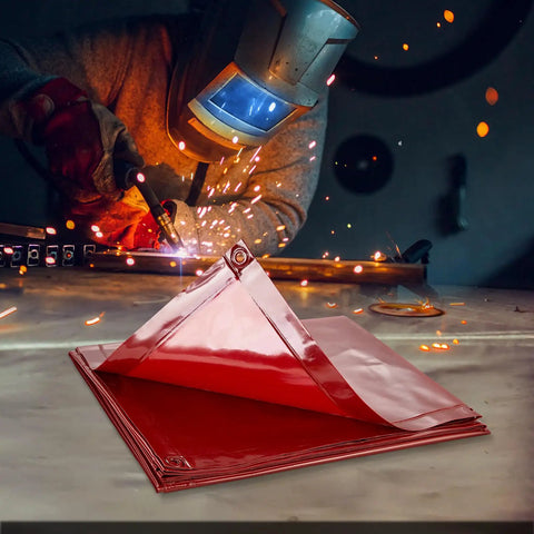 Badass Welding Screen With Steel Frame Boasts A Six By Six Foot Red Flame Resistant Vinyl Shield That Shuts Down Scorching Sparks And Heat Roll Smoothly Anywhere On Four Swivel Wheels With Two Lockable Casters For Easy Shop Moves