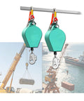 Heavy Duty Self Retracting Lifeline Rig - 330 Lbs Steel Cable Fall Arrest Lanyard For Deep Wells And Confined Spaces - Tough As Nails Jobsite Safety Gear with pulleys for lifting.