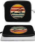 Scuba Inspired 14 Inch Laptop Sleeve And Protective Carry Case For Notebooks Tablets Gear Slim Lightweight Travel Briefcase With Durable Snowflake Cloth Metal Zippers And Buckles Fits Laptop Mouse Power Bank And More. Features a retro diver design on black case.