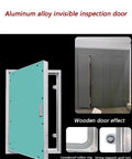 Heavy Duty Waterproof Gypsum Access Panel With Slick Flush Mount Fire Rated Inspection Door Solid Aluminum Frame Mechanical Shaft Cover Dead Nuts Tight Sealing For 27 By 79 Inch Hydrant Boxes, showing the aluminum alloy door design.