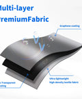 Multi-layer fabric with graphene coating for Graphene Thermal Blackout Curtains For Bedroom And Living Room, 100 Percent Light Blocking Window Coverings, No Drill DIY Blinds, Energy Saving Heat Insulation And Noise Reduction, Premium Dark Room Curtain Set.