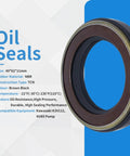 Oil seal, TCN type, 40×62×11 mm, brown/black NBR for hydraulic pump