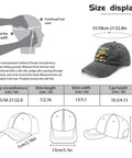 Size chart for Funny Camping Hat For Men Road Trip Ready Cap with RV and Tow It Vibe and adjustable strap.