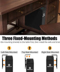 Quick Draw Concealed Handgun Safe With Smooth Slider Design And Hidden Fingerprint Lock For Nightstand Or Wall Mounting, shown installed under desk.