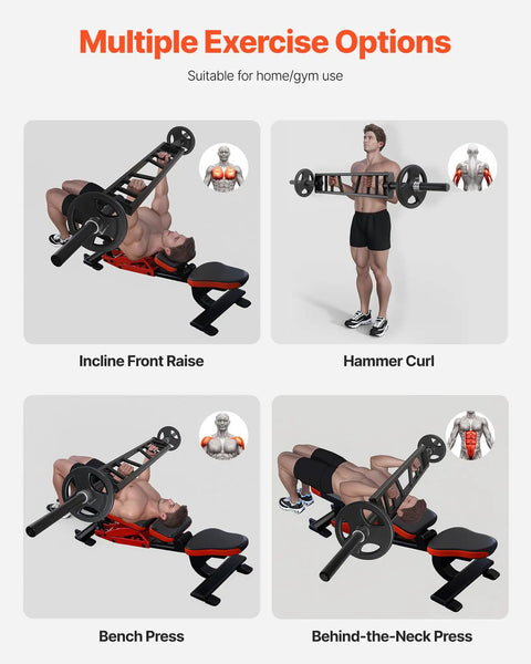 Heavy Duty 2 Inch Swiss Bar With Three Grip Positions for bench press, hammer curl, incline front raise, and behind-the-neck press exercises.