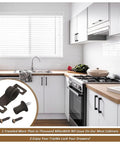 Bulldog Style Cabinet Door Latch With Antique Brown Finish, Right Angle Mount, shown in modern kitchen setting