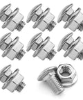 Heavy Duty Garage Door Track Hardware Kit With Eight Bolts And Nuts Five Sixteenths By Five Eighths Inch Flange Nut M8 Stainless Steel 304