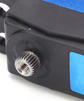 Close-up of heavy duty digital servo delivering badass 35Kg torque with bombproof metal gears for RC cars and trucks.