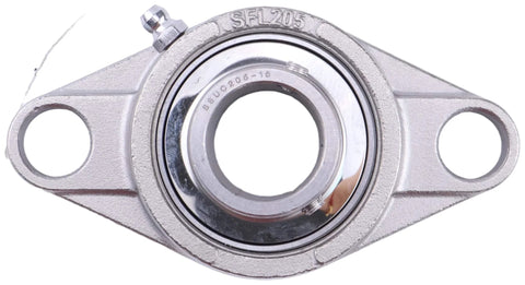 1 Inch Bore Two Bolt Flange Bearing For 1 Inch Shafts SUCFL205-16 UCFL205-16 MUCFL205-16, front view showing bolt holes