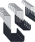 18 Piece Heavy Duty Rafter Hanger Hook Set S Shaped Galvanized Steel No Screws Required For Easy Garage Organization with black finish