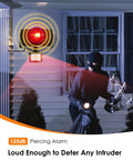 Motion Sensor Alarm System With IoT Remote Control Human Infrared Detection Security Siren Light on house wall