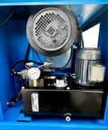 Heavy Duty Programmable Electric Hydraulic Tube And Pipe Bender Featuring Programmable Logic Controller Seven Horsepower Motor includes hydraulic system components.