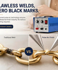 Jewelry Spot Welder With Pulse Sparkle Technology Pro Grade Portable Soldering Machine for necklace repair.
