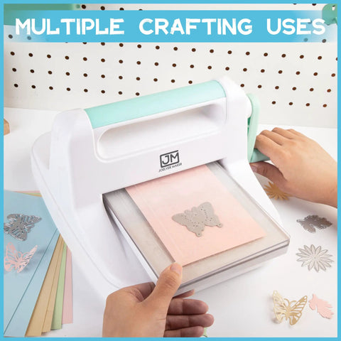 Level Up Your Paper Craft Game With This 6 Inch Manual Die Cutting Machine And A5 Embossing Press Super Smooth Scrapbooking Starter Kit For Beginners, Cardmakers, And No Sweat Hobbyists In Blue