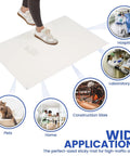 Rock Solid Adhesive Floor Mats 4 Pack Grip Tight Cleanroom Traps With Peel Back Tack Sheets For Construction Sites showing various applications.